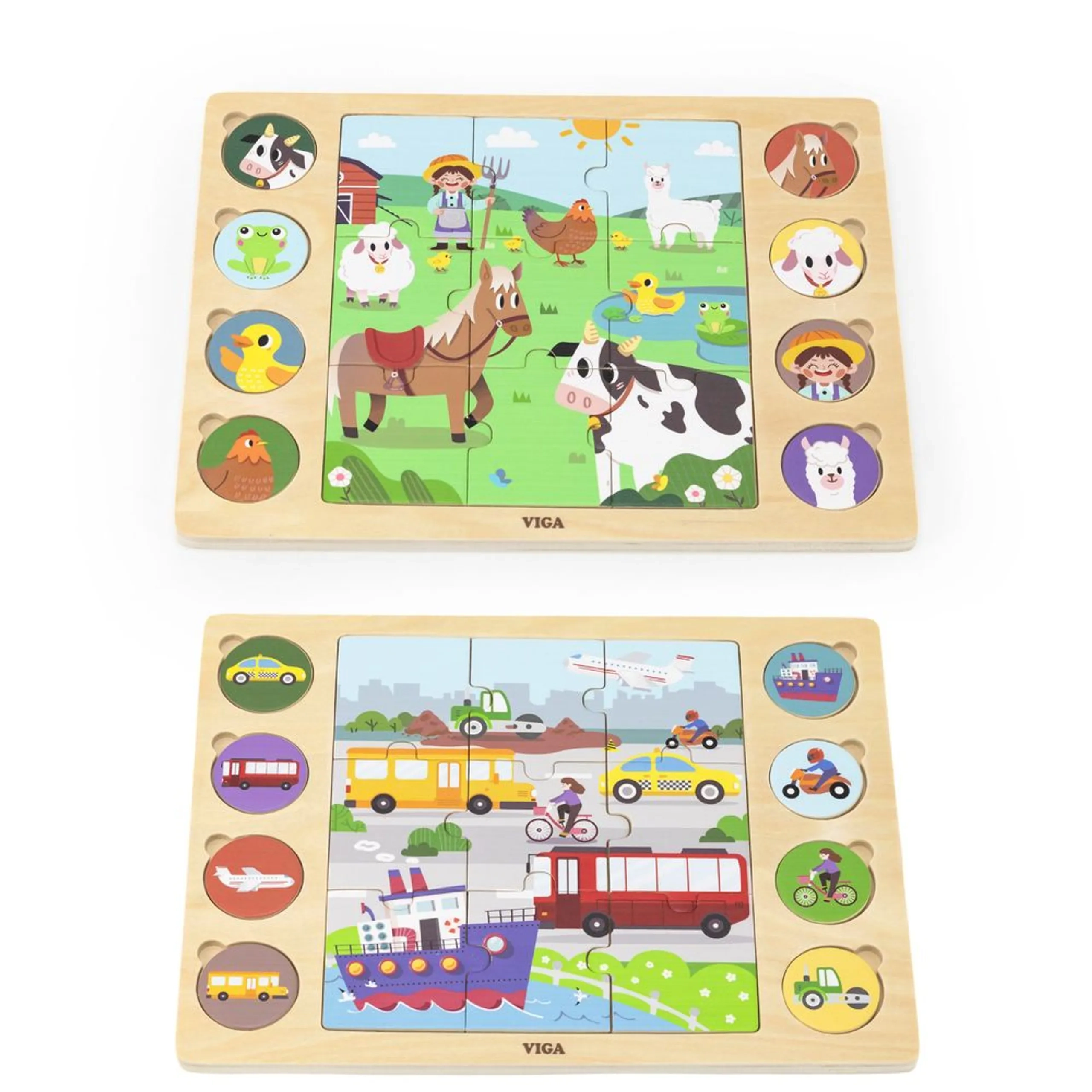 Modes Of Transportation Wooden Puzzle (29464294-44742) - 17 pcs