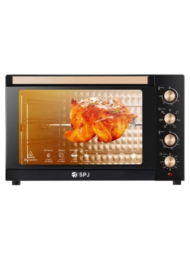 SPJ ELECTRONICS Countertop Oven - Rotisserie Convection Fan 120-Min Timer