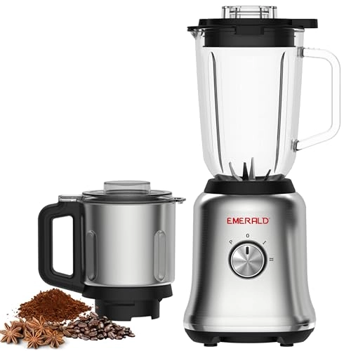 Masterblender Duo - Glass Blender Stainless Steel Dry Grinder Three Speeds with Pulse