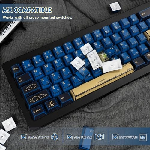 PBT Keycaps - 129 Keys Cherry Profile