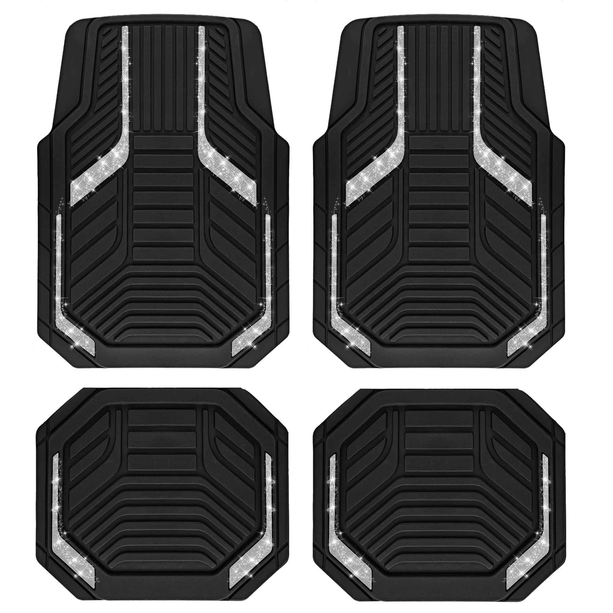 Heavy Duty Rubber Floor Mats - Pink Universal Fit