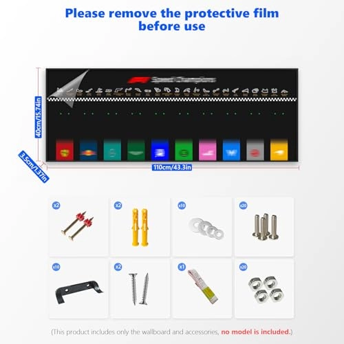 Display Wallboard - aluminum non-yellowing acrylic for LEGO Speed Champions 77242-77251