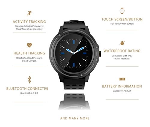 SB-163 - Bluetooth Fitness Watch Full Touch Screen