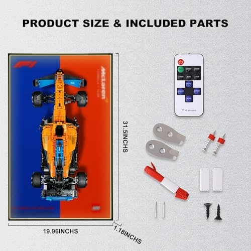 Display Wall Frame - for Lego 42141 LED Mirror