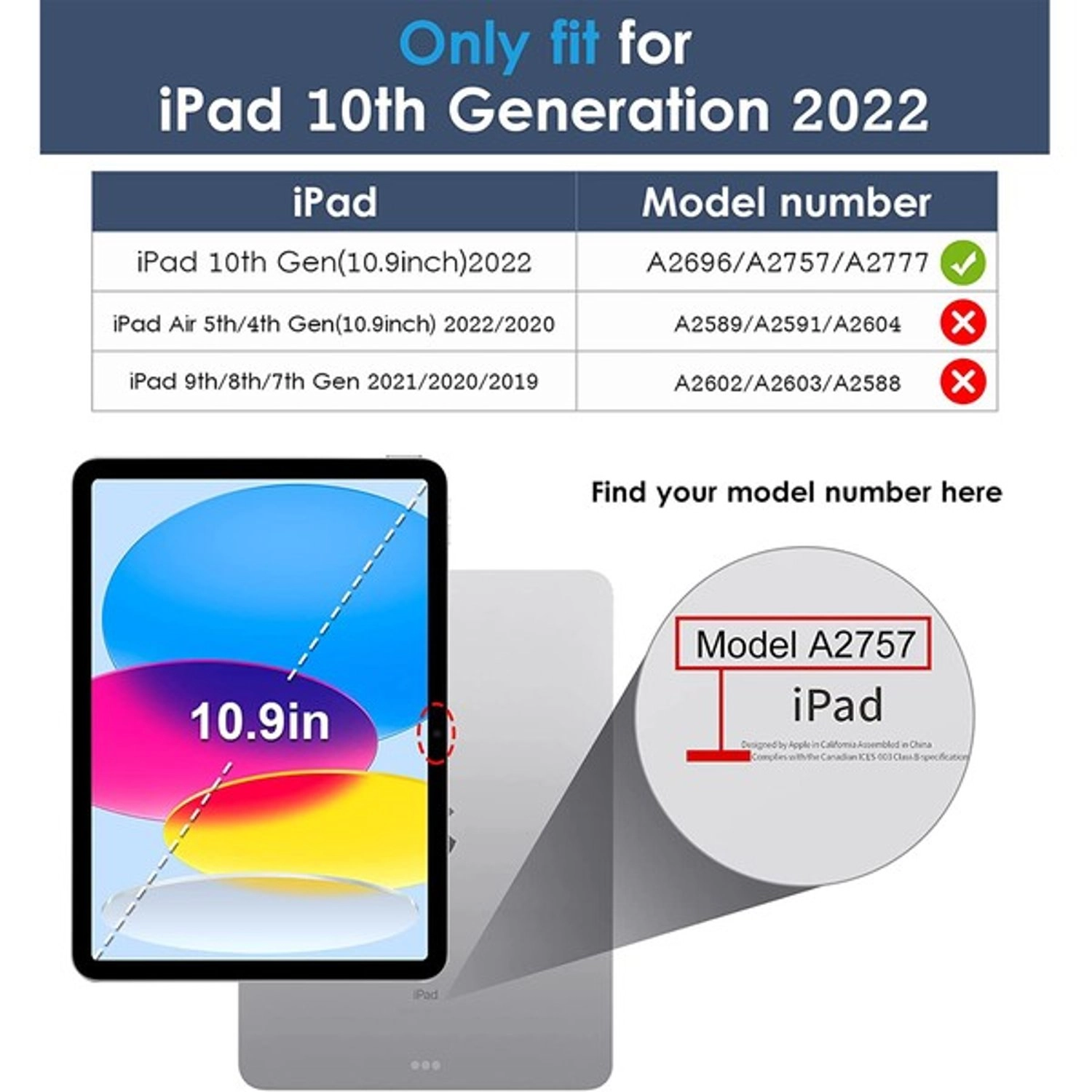 Case for iPad 10.9-inch (10th Gen)