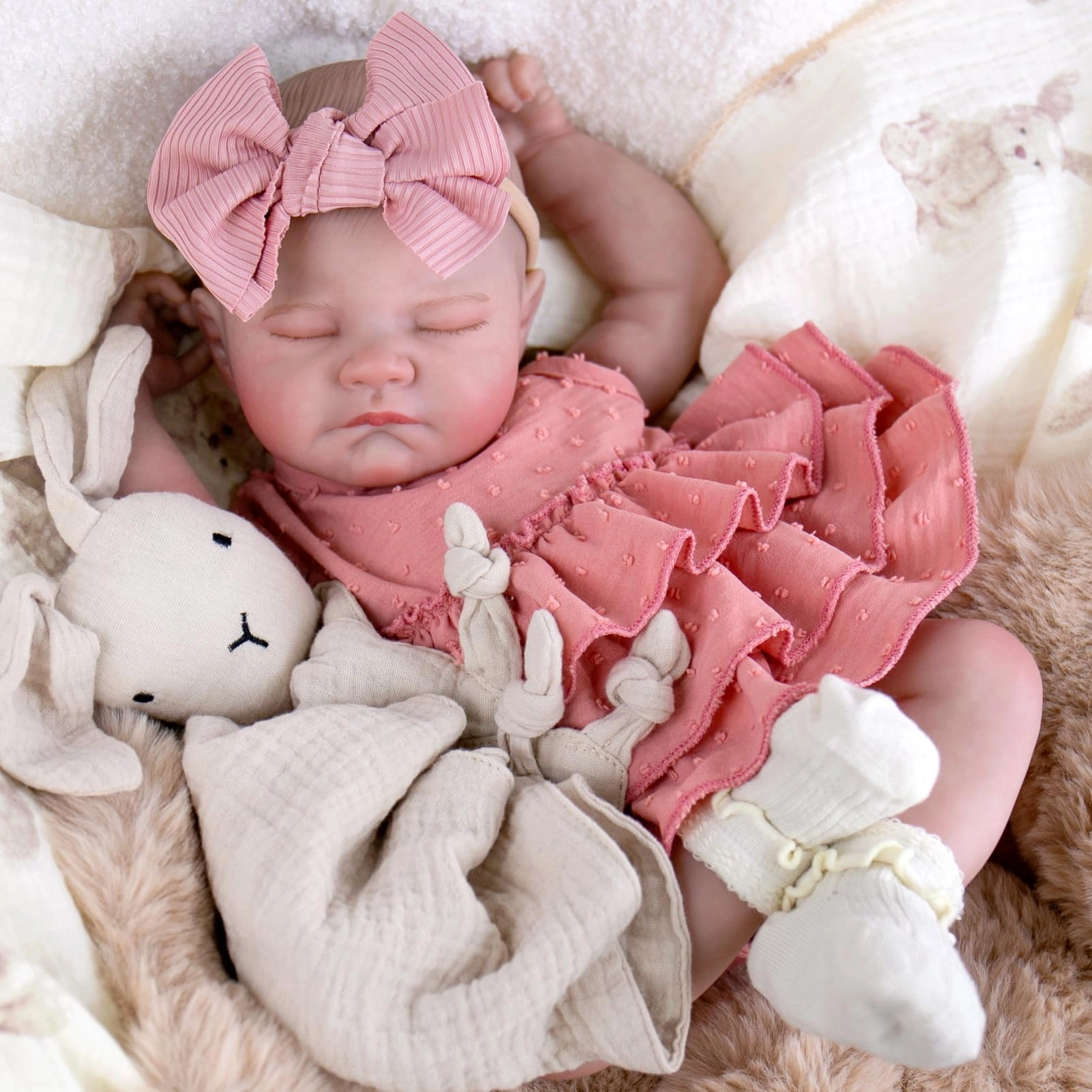 UOFTKIZ Reborn Baby Doll - 20-inch Vinyl Soft Cloth Body Girl Ages 3+