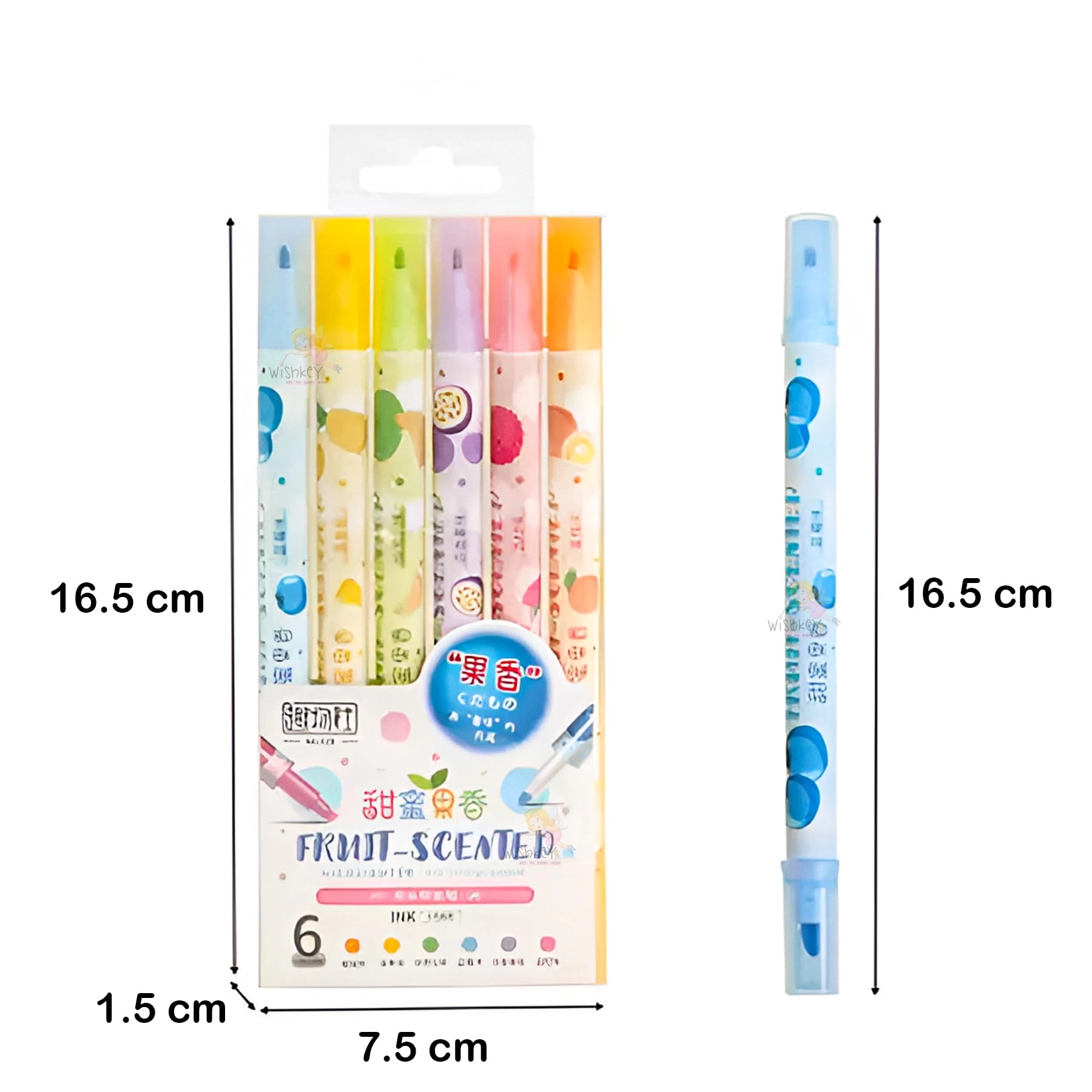 Double Headed Fruit Scented Marker Pen - Multicolor Chisel