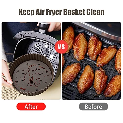 Air Fryer Pot + Oil Filter Mat - Silicone 2Pcs
