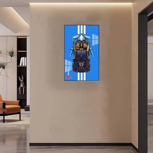 Display Wallboard - for LEGO 42083 Bugatti with Light