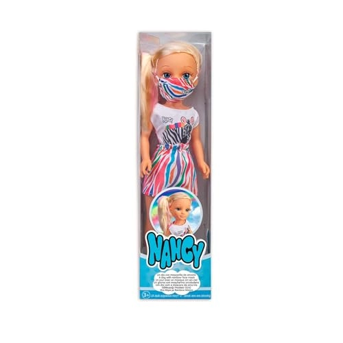 Nancy Fashion Doll - Blonde Colourful Zebra Print mask Ages 3+