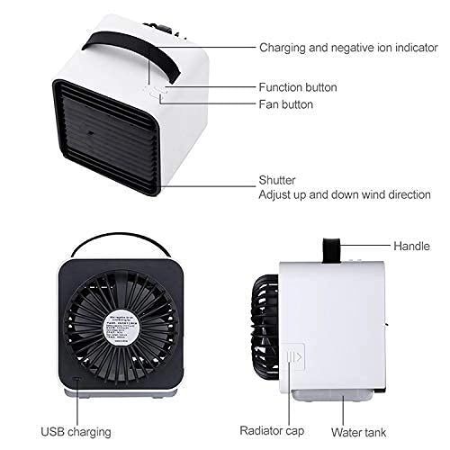 Portable Mini Silent Energy Saving Desktop Air Conditioner Fan Electric Air Cooler - 5W