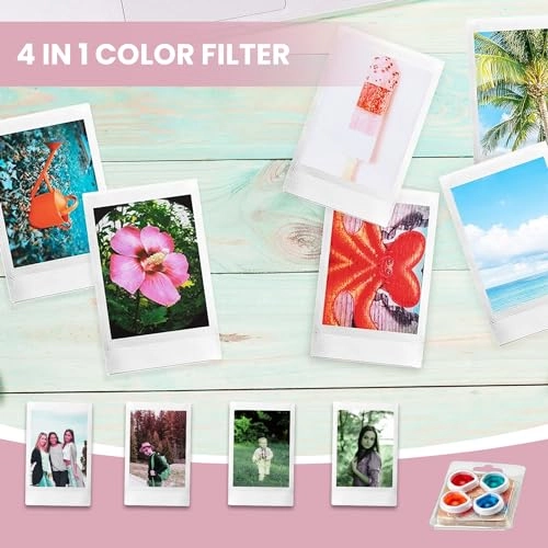 Photo Album + Camera Case - Blush Pink + Camera Strap + 60 Exposures Film Pack + Cleaning Cloth