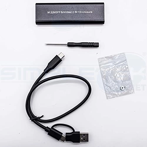 M.2 Dual Protocol SSD Enclosure Caddy - 2TB