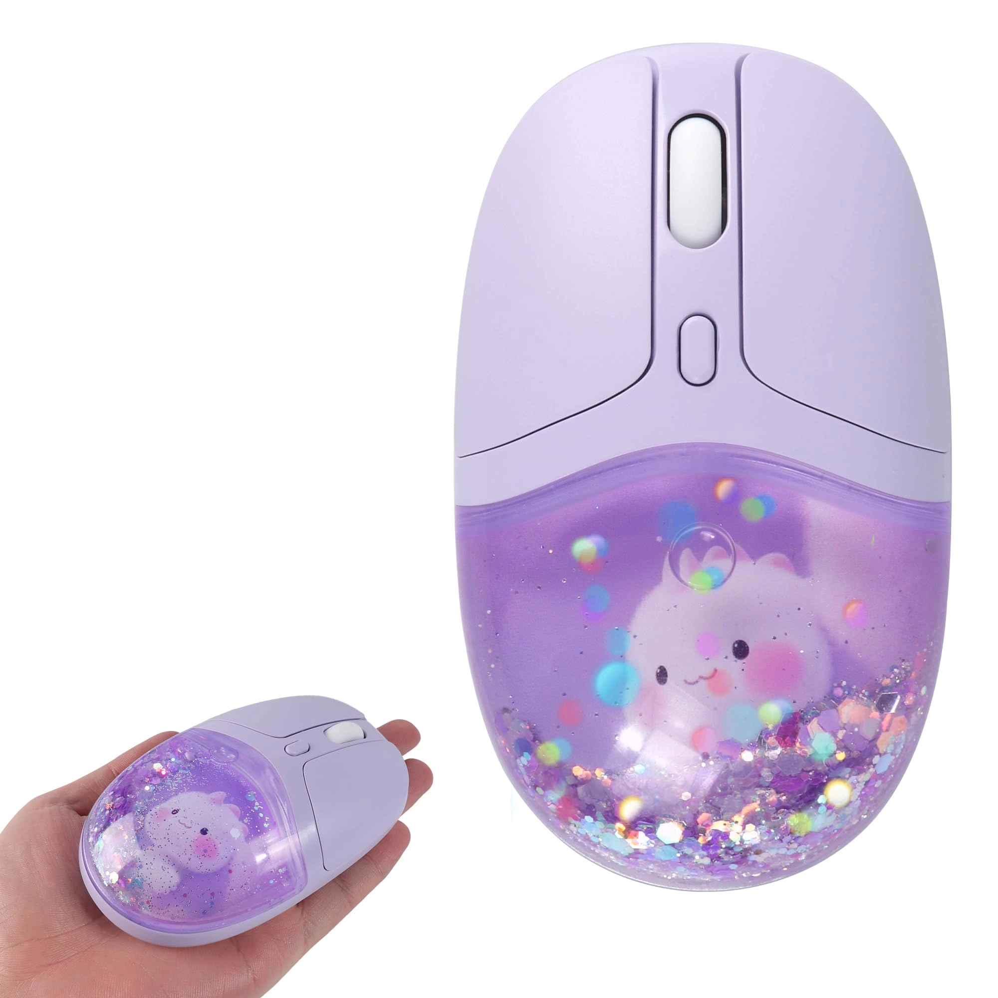 Aqua Mouse with Liquid Quicksand Sequins - Bluetooth USB