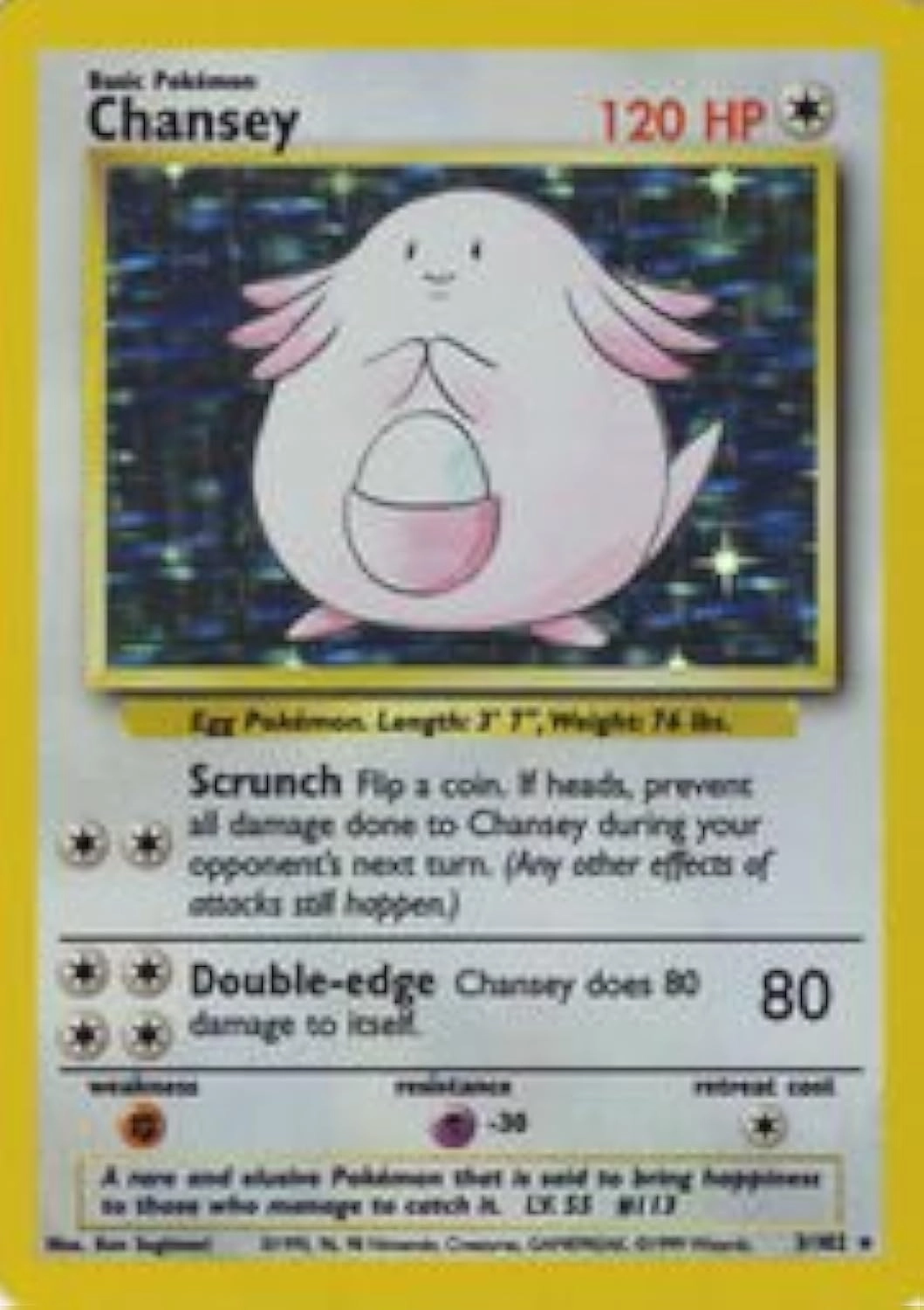 Pokémon Chansey (3/102) - Base Set Holo