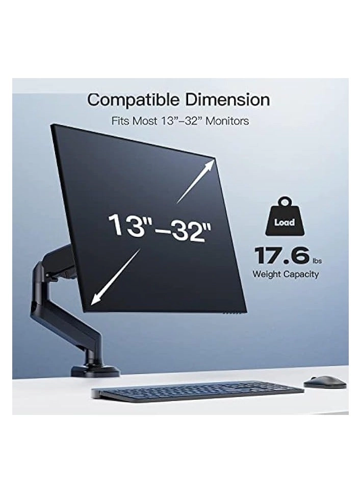 Single Monitor Table Stand - 13” to 32” VESA 75 x 75 -100 x 100