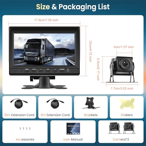 Rearview Camera - Night Vision Wired 1080P