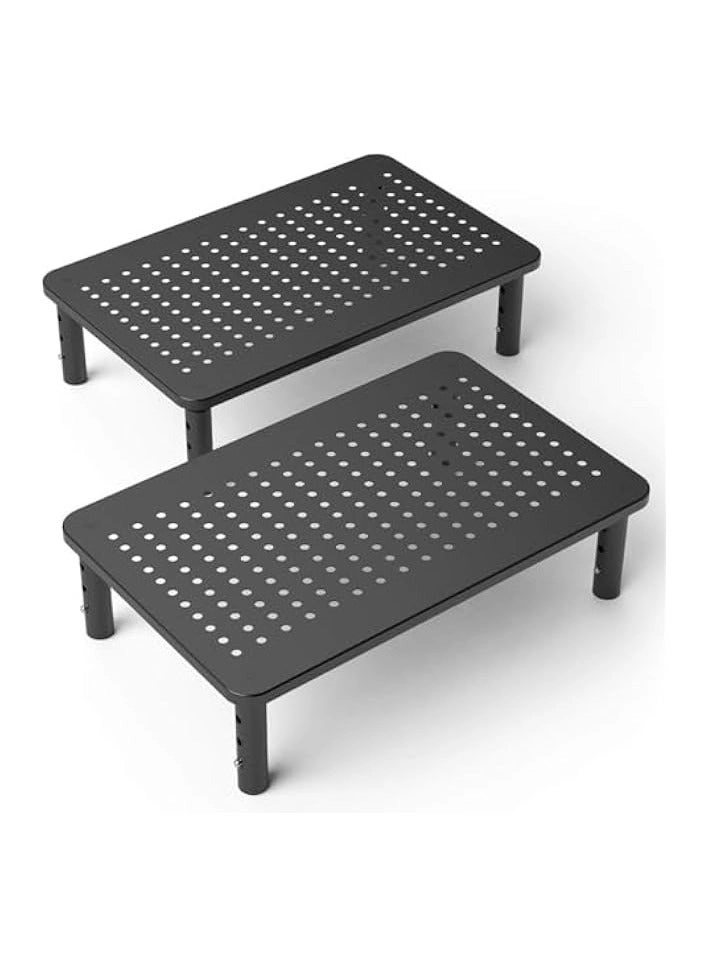 Monitor Stand Riser - 2 Pack 3 Height Adjustable 14.5 in