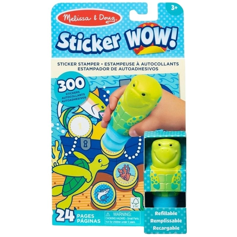 Melissa & Doug Sticker WOW! Sticker Stamper & Activity Pad - 24 pages 300 pcs