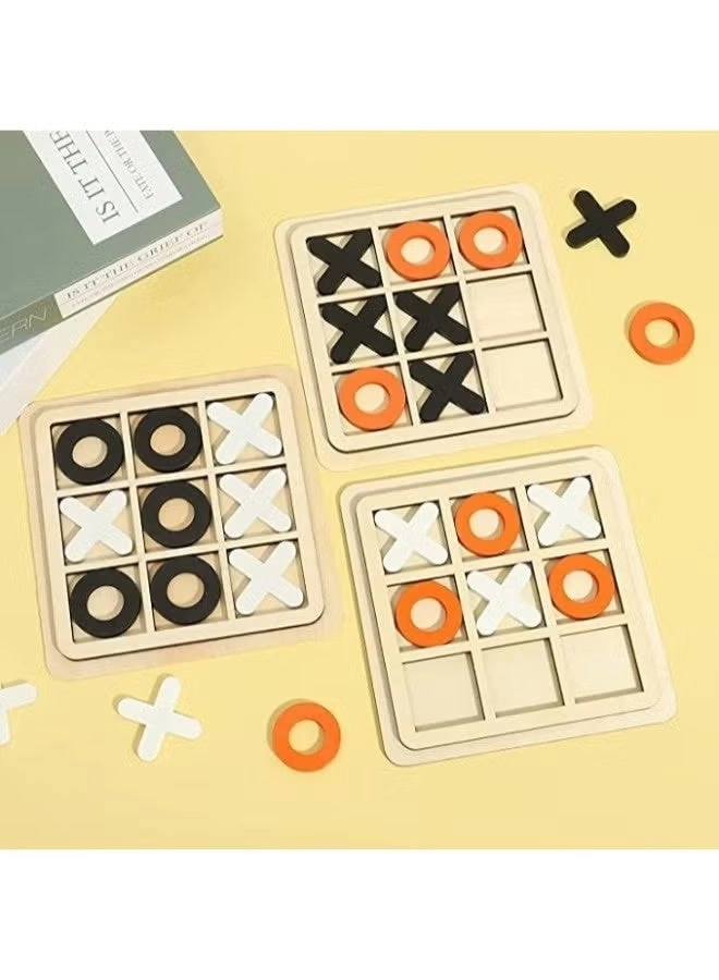 Tic Tac Toe - Wooden Pack of 4 Assorted Design