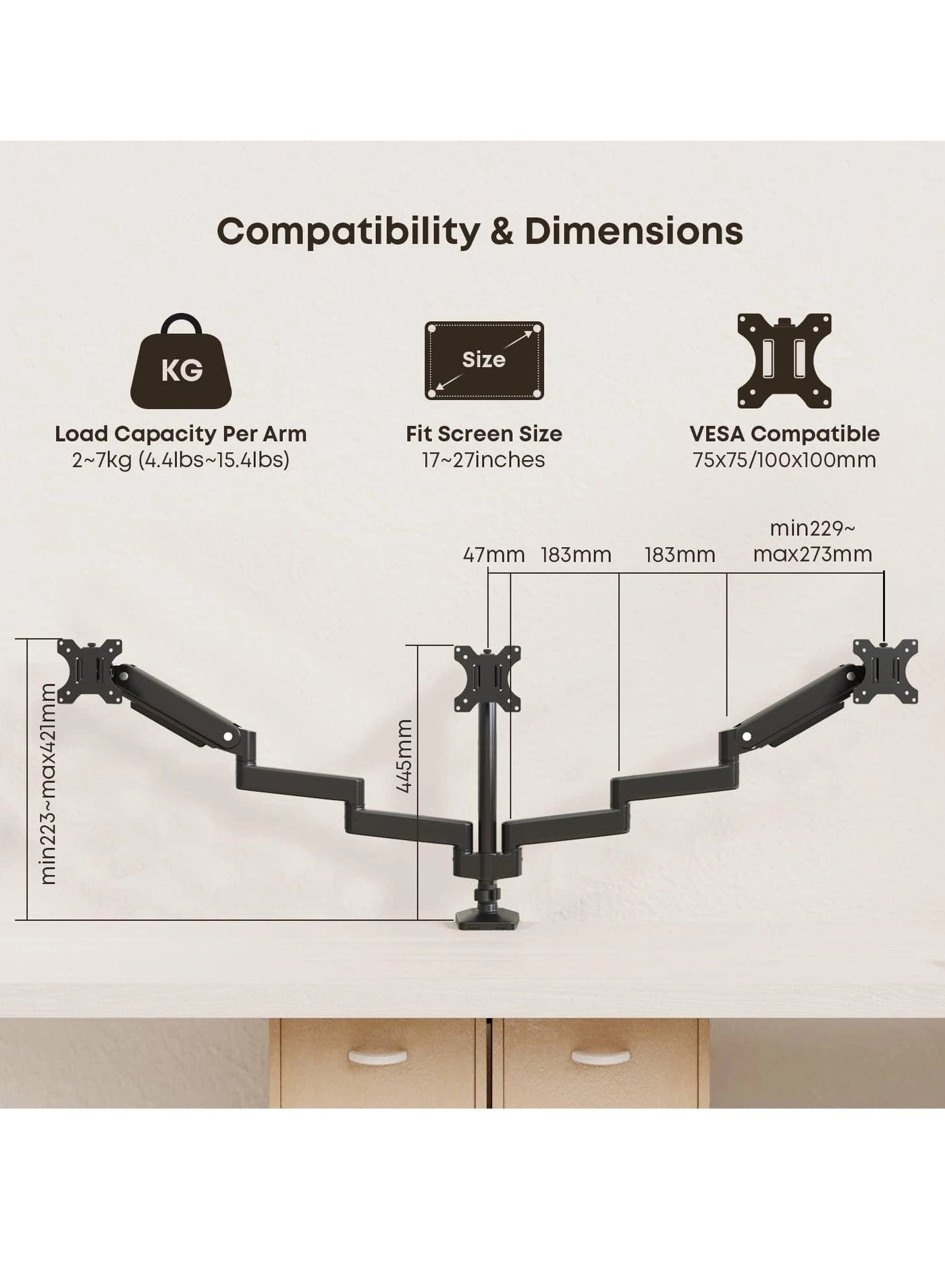 RE5454 - 3 17-27" 75x75mm 100x100mm