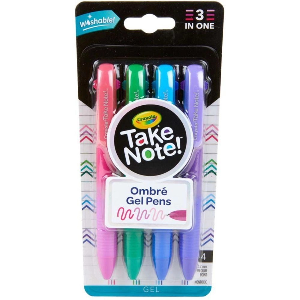 Crayola Take Note Washable Ombre Gel Pens - 4 piece(s)