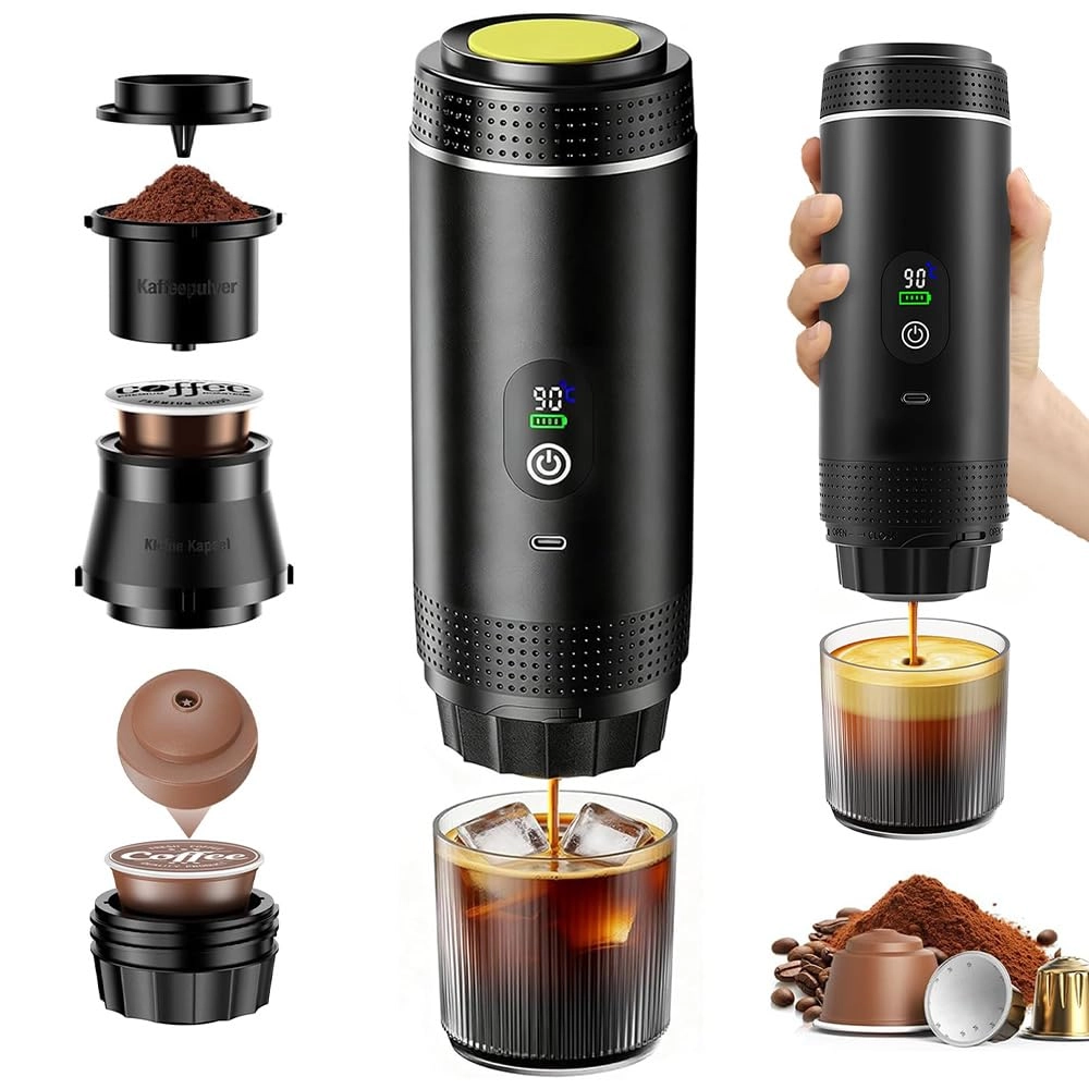 SKJJM Tragbare Kaffeemaschine - 80 ml Ground, capsule