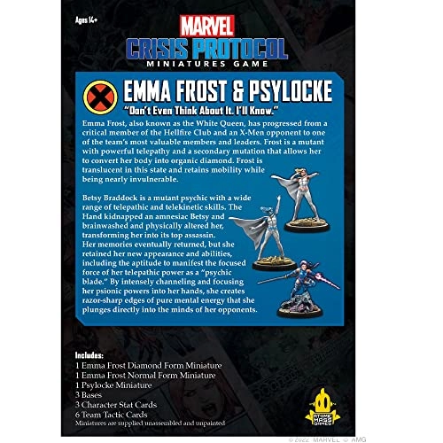 Marvel: Crisis Protocol: Emma Frost and Psylocke Character Pack - Tabletop Superhero Game