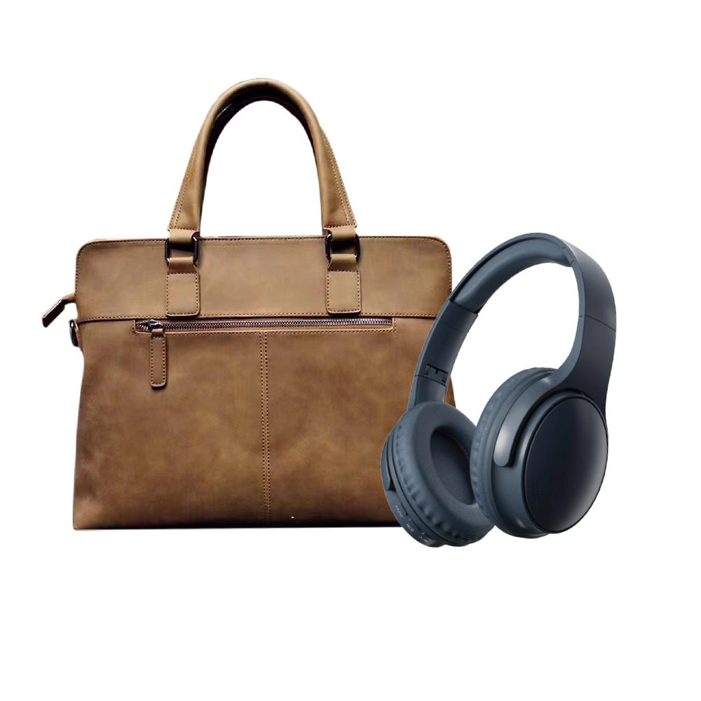 LP105 - Laptop Bag for 14-Inch Laptop + V41 - Wireless Headphone