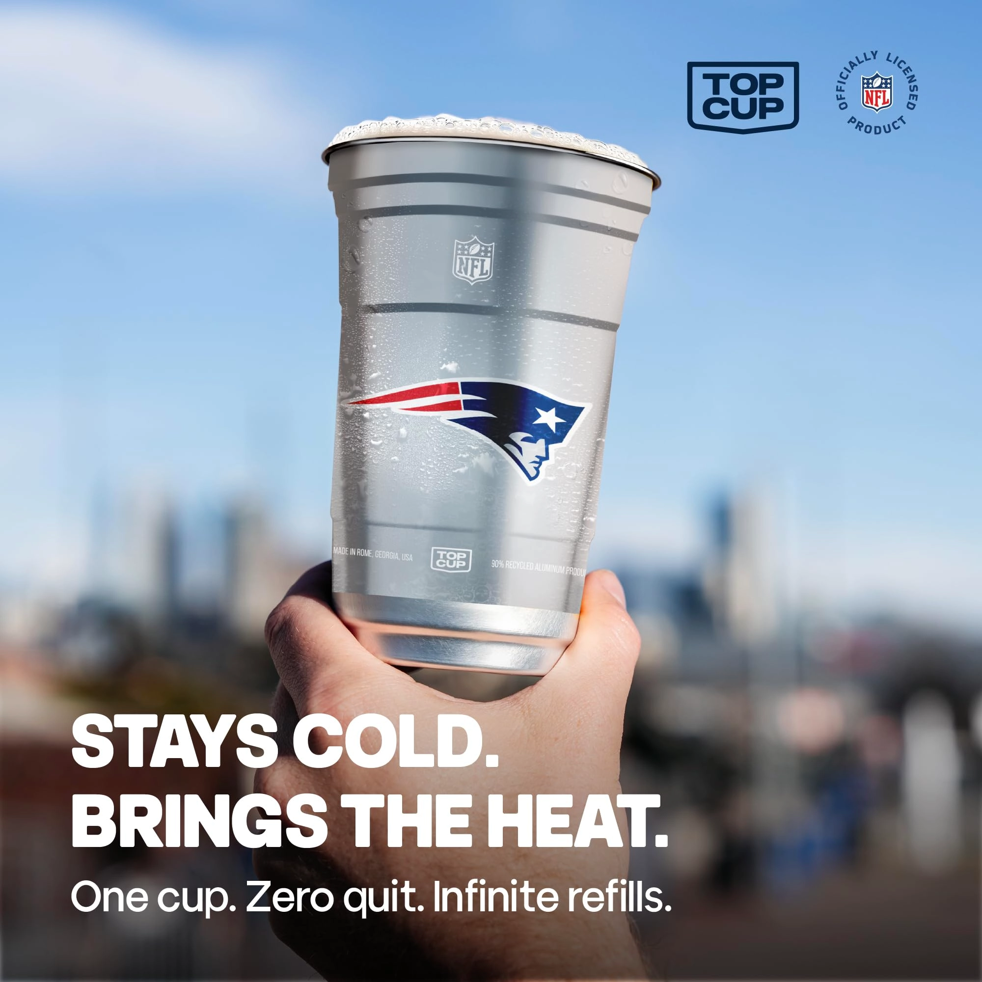 New England Patriots Aluminum Cup - 20 pcs