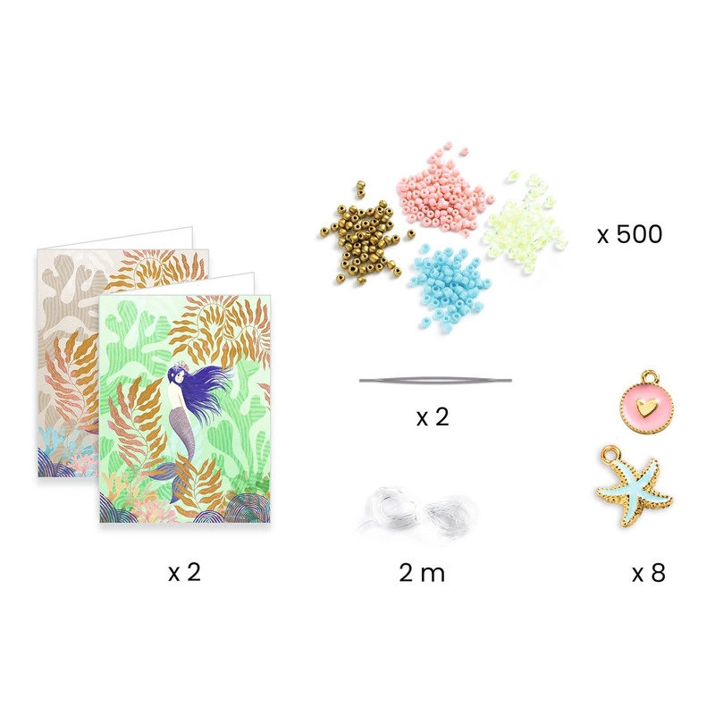 Sea Multi Wrap Beads & Jewelry Kit - 500 beads 8 charms 6+