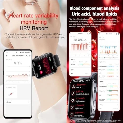 Smart Health Management Watch - ECG BMI HRV