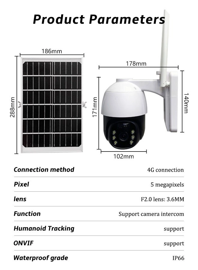 Outdoor Security Solar Camera 5MP