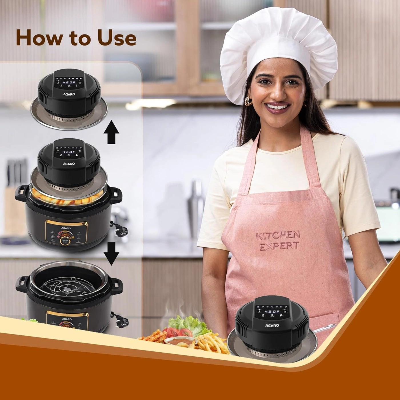 Imperial Pot Lid Air Fryer - 5L 6L 8L