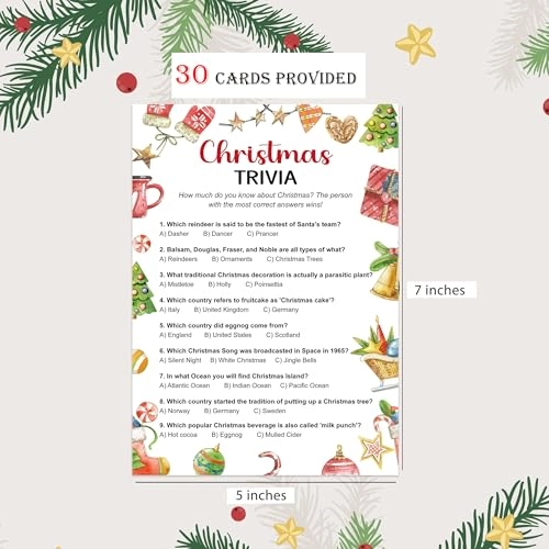 Christmas Trivia Game - 15 years and up Adult