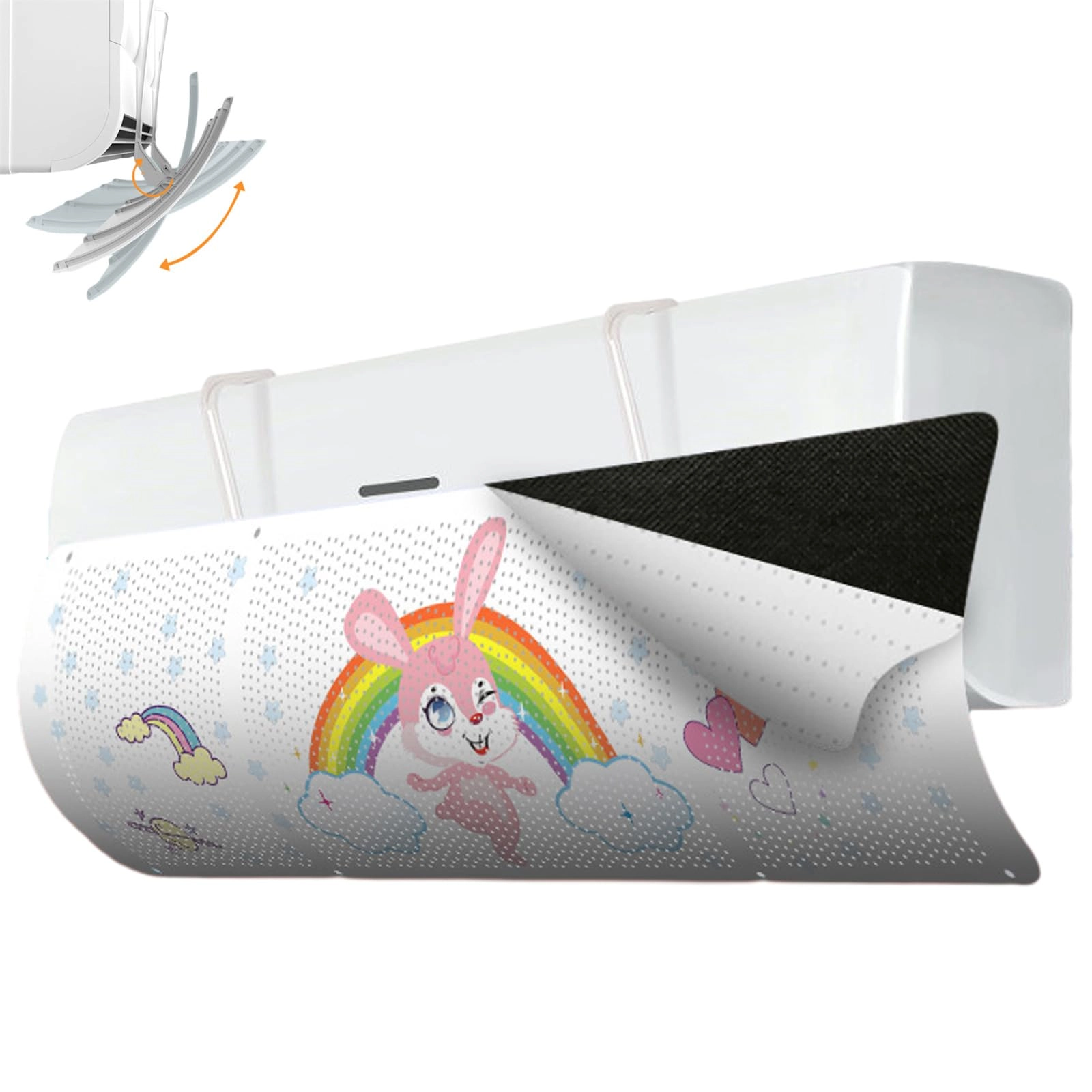 ZBPWL Air-Conditioning Draught Excluder - Rainbow 1 PC + Filter Cotton