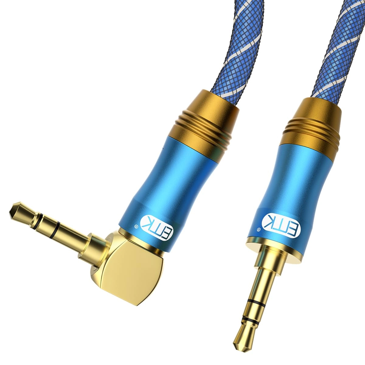 EMK 90 Degree Right Angle Aux Cable - 2FT/0.6M