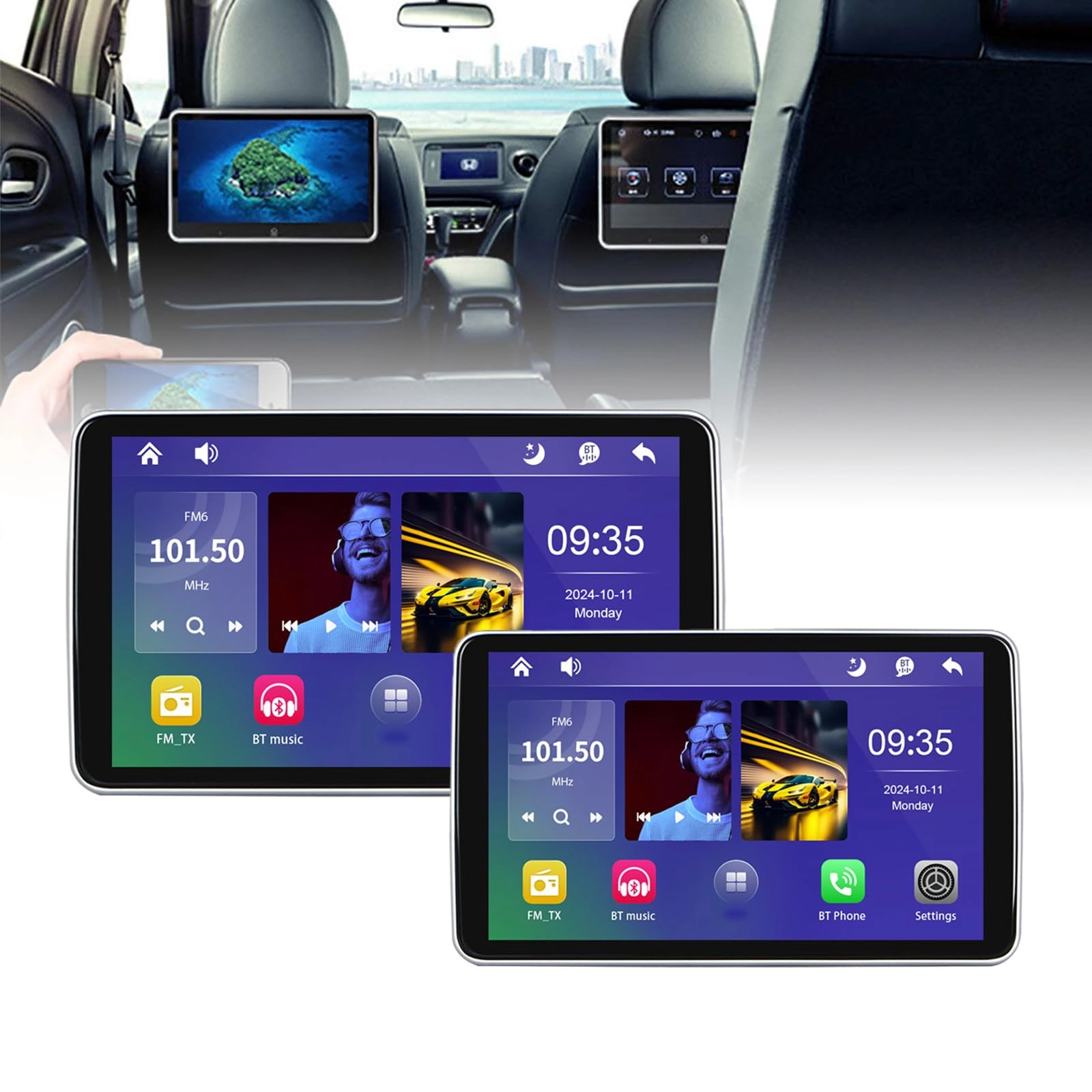 Car Headrest Monitor - 10.1-inch