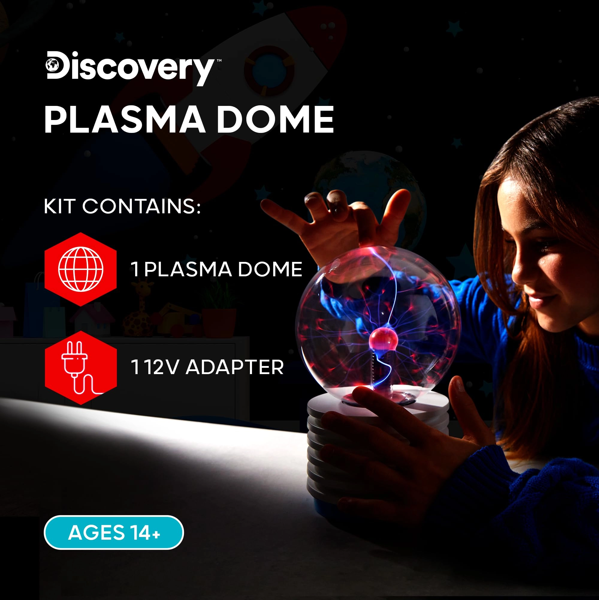 Plasma Globe - Touch & Sound Sensitive White