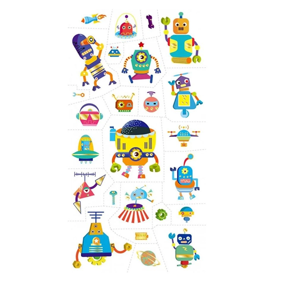 Robot Sticker Book Tattoos 50 pcs