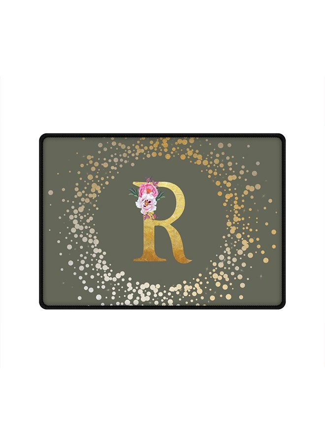 Stylizedd Custom Monogram Initial Letter R Gaming Mouse Pad - 35x25 cm