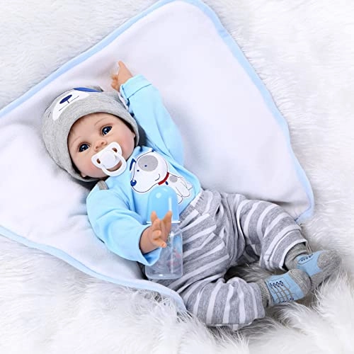 Reborn Baby Doll - 55cm Soft Silicone Limbs Cloth Body