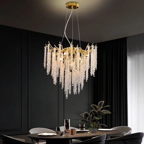 Modern Chandelier Crystal Light - 20 inches (min) to 67 inches (max)