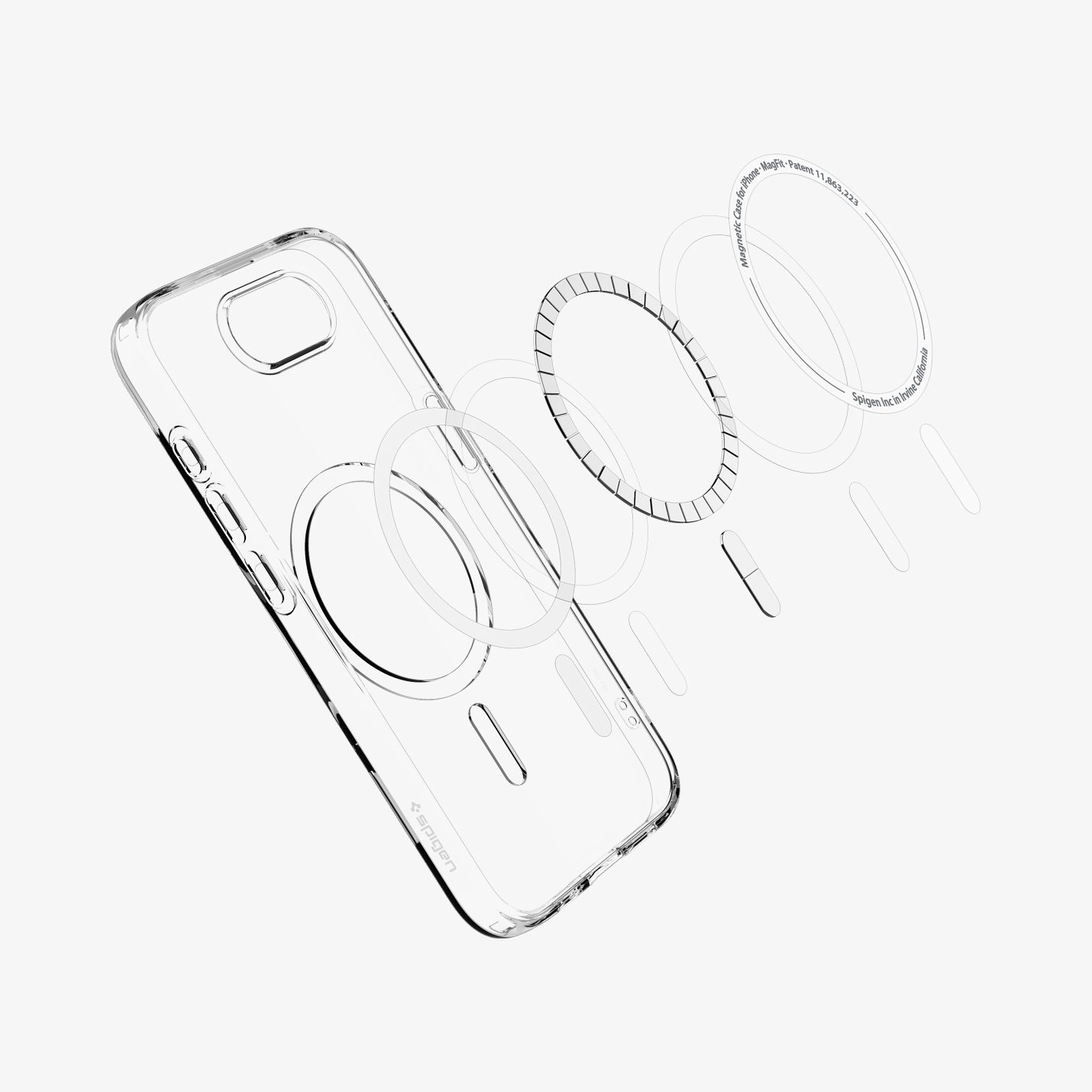 Liquid Crystal MagFit Clear Case with MagSafe for iPhone 16