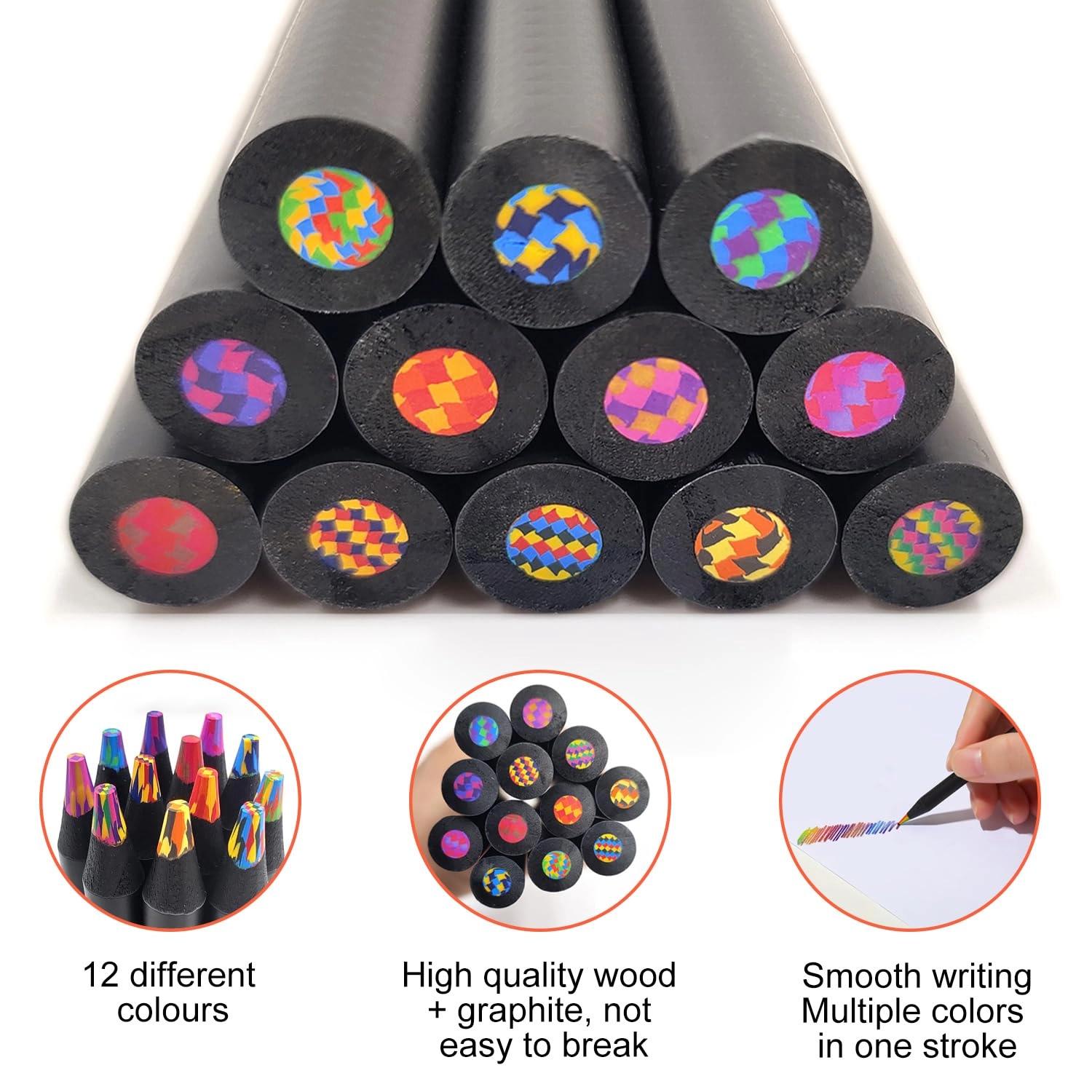 Rainbow Pencils - 12 Pcs