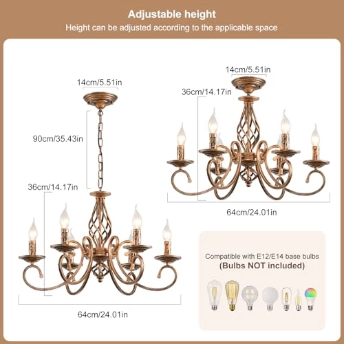 French Country Chandeliers - 90cm/35.4inch