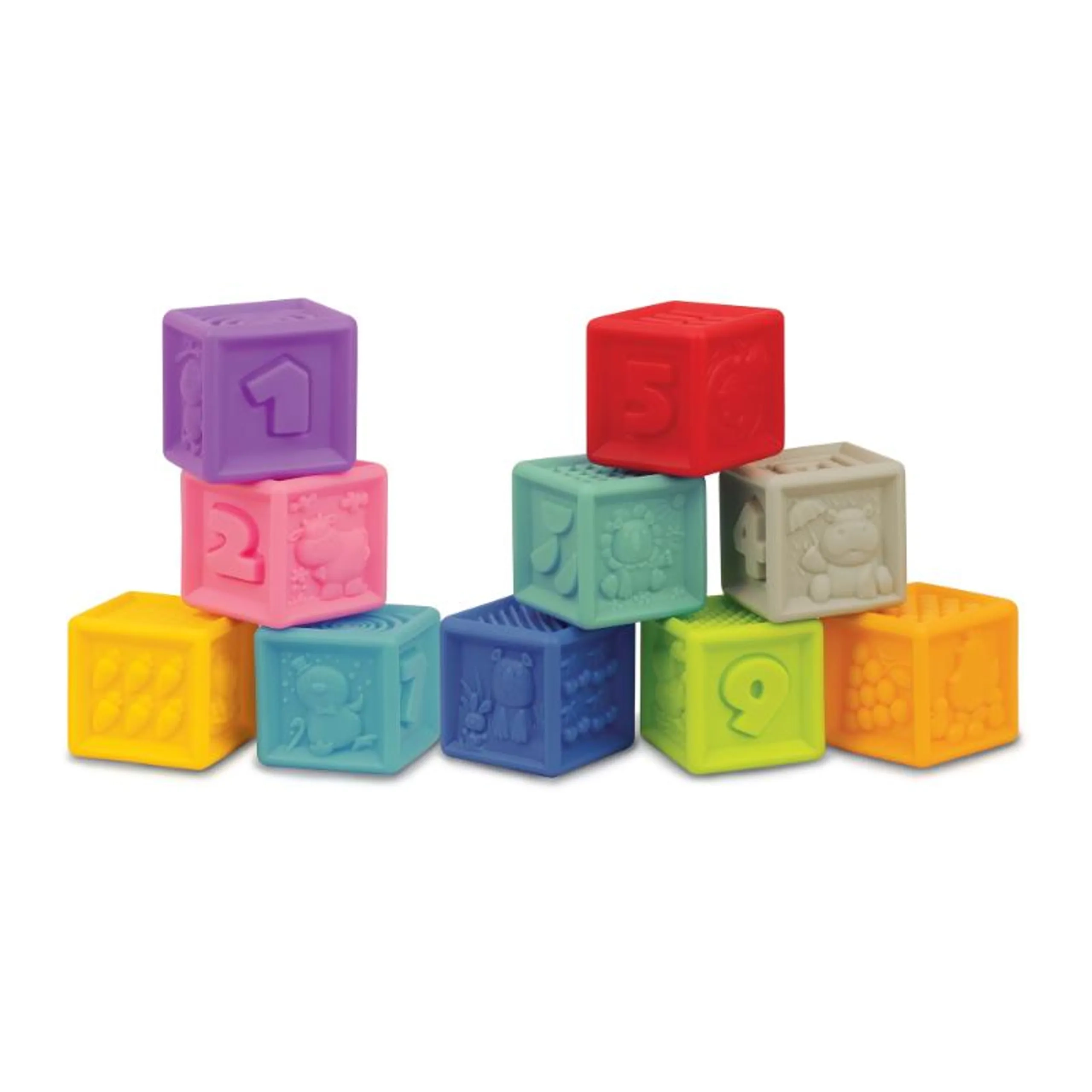 Soft And Squeezy Builder Blocks - 10 pcs