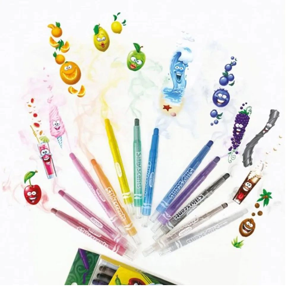 Silly Scents Slim Washable Markers - 10 Multi Colour
