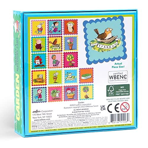 Garden Little Square Memory & Matching Game - Ages 3 and up 18 Pairs to Match