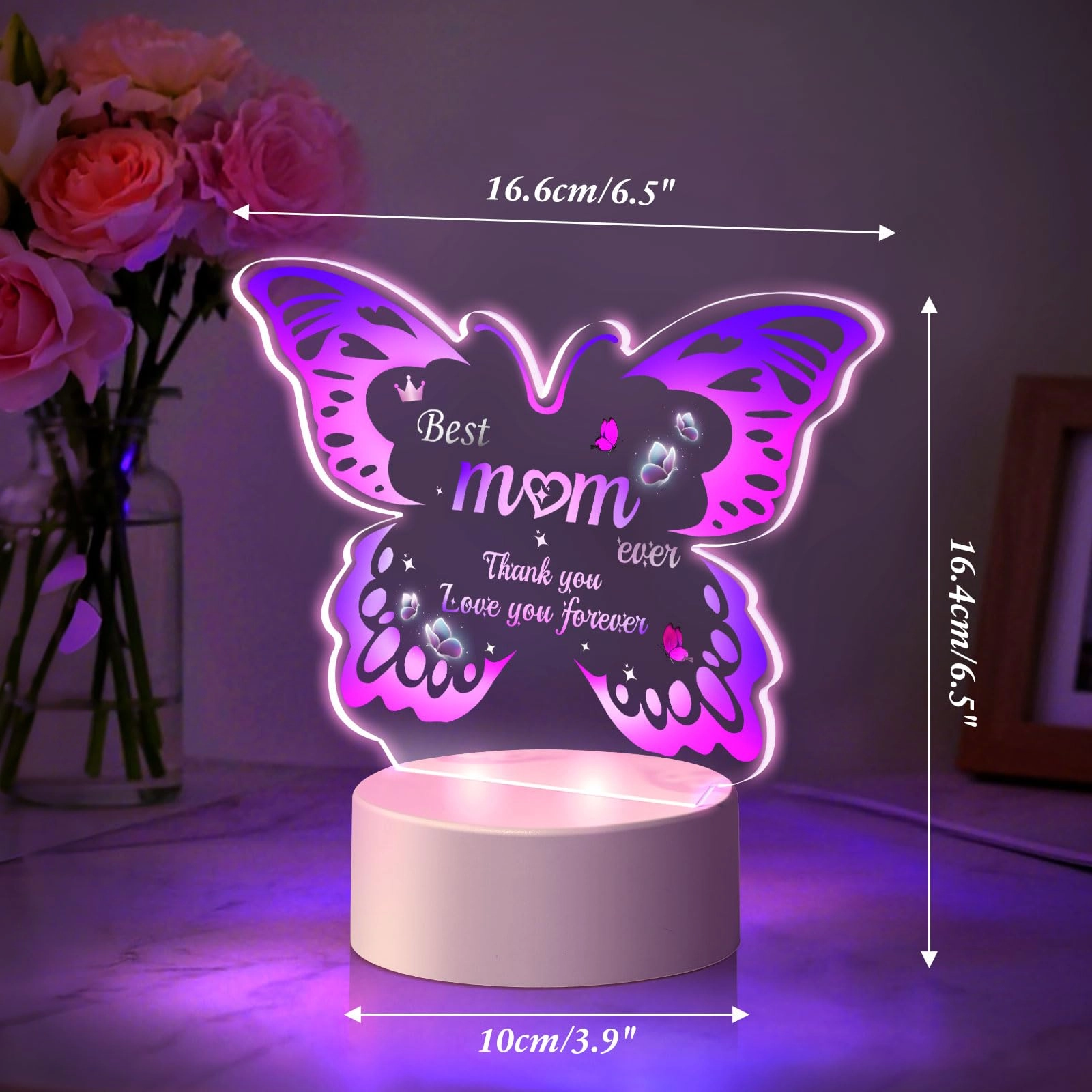 Butterfly Night Light - Corded Electric purple